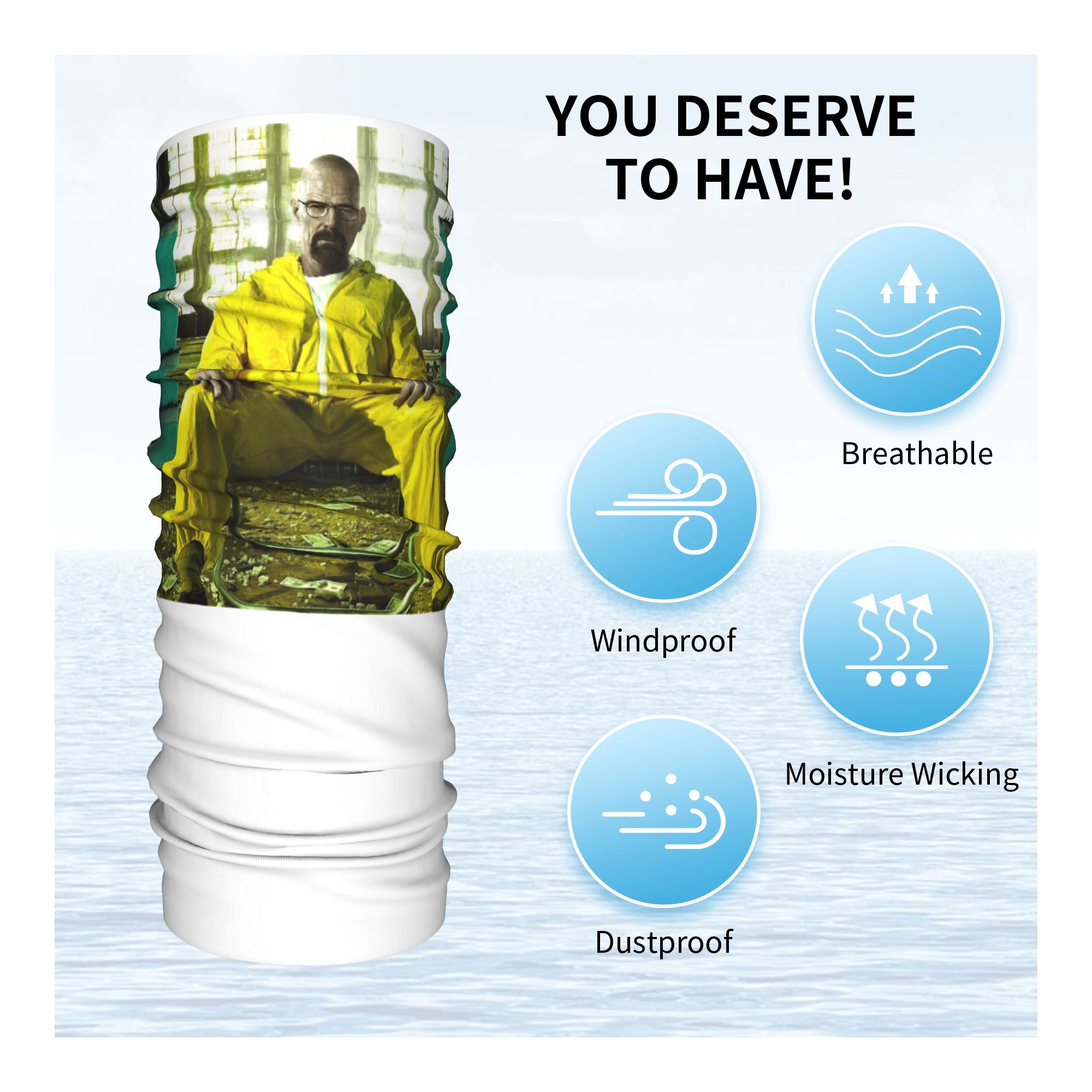 Custom Breaking Bad Walter Whi - Neck Gaiter Face Cover 评论和价格