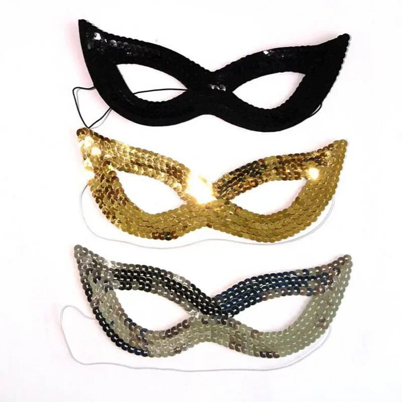 Women Girl Sequins Sexy Fox Ca - Respirator Half Face 评论和价格