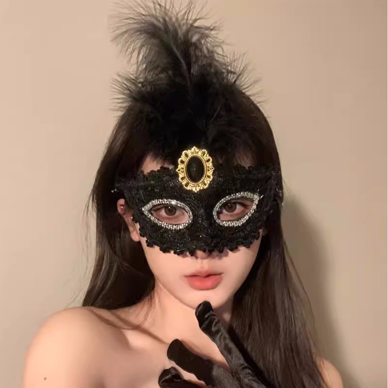 Women Masquerade Mask Venetian - Respirator Half Face 评论和价格